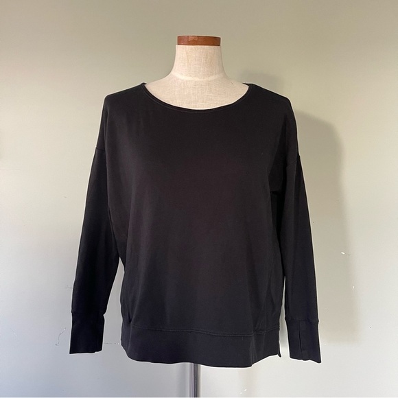 Sweaty Betty Black Longline sweatshirt size XS preowned - Picture 1 of 7